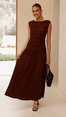 Fallon Maxi Dress - Brown