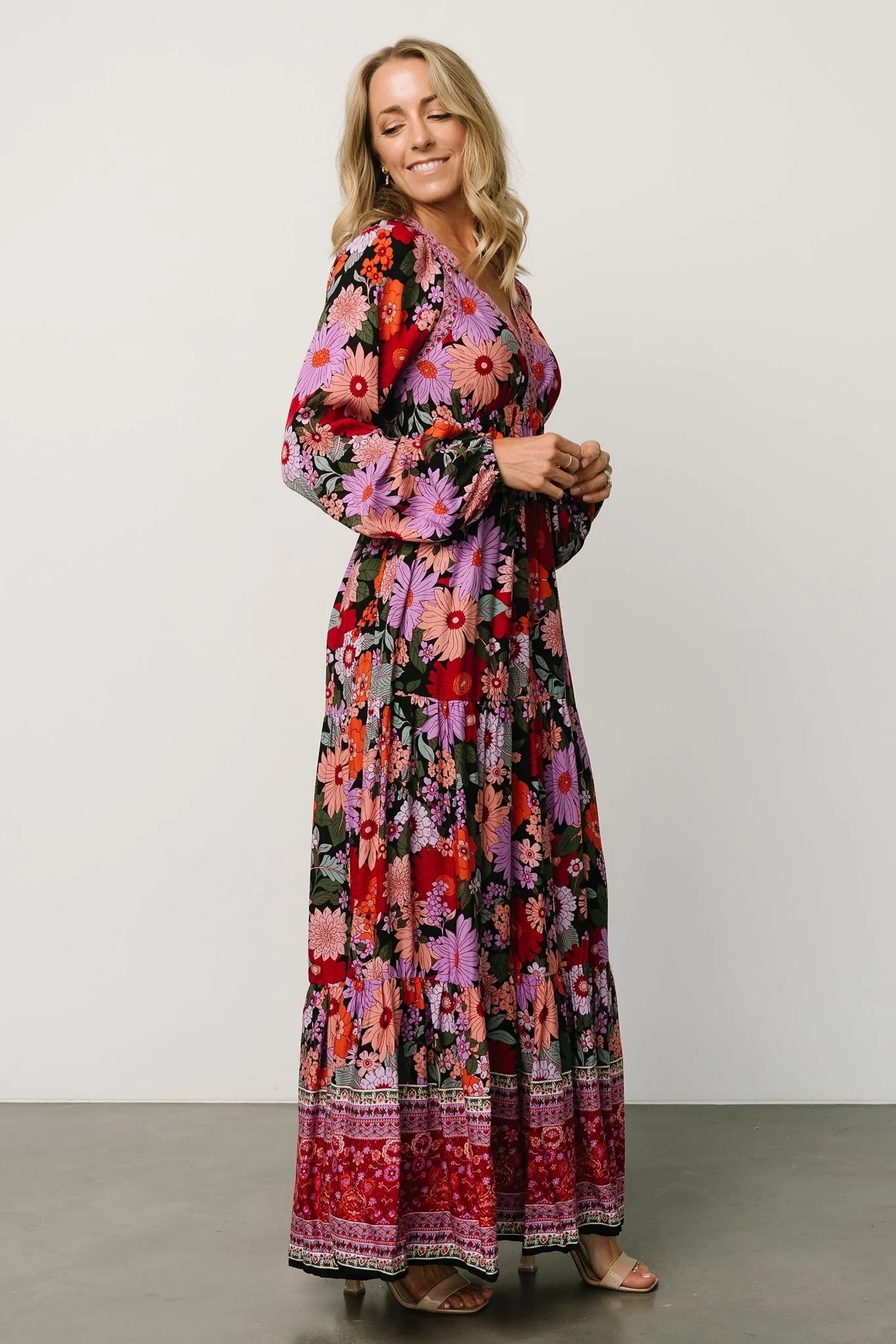 Malena Maxi Dress | Black Multi