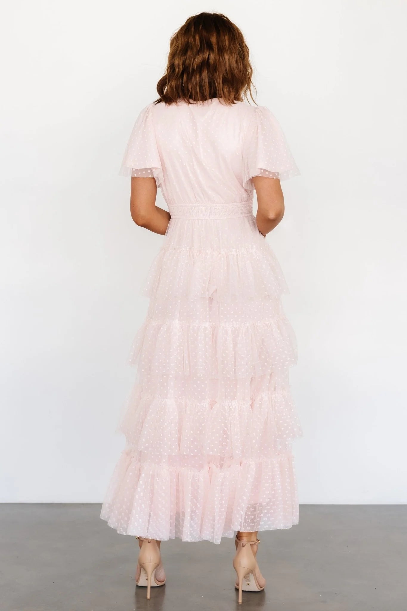 Laia Tiered Maxi Dress | Pale Blush
