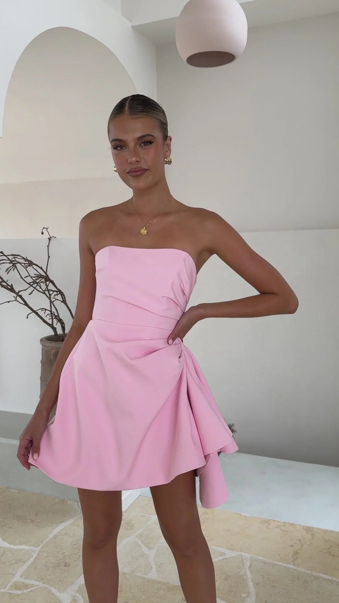 Hanae Mini Dress - Pink