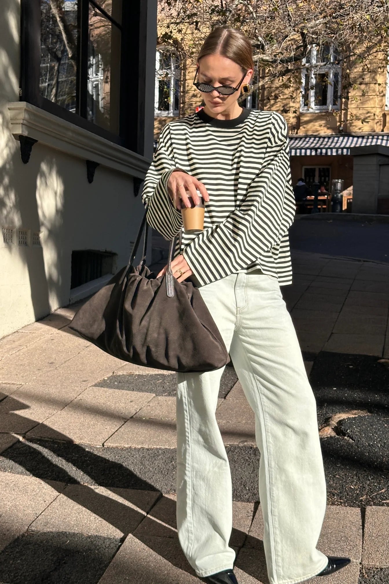 Bloom Long Sleeve Top Onyx Stripe