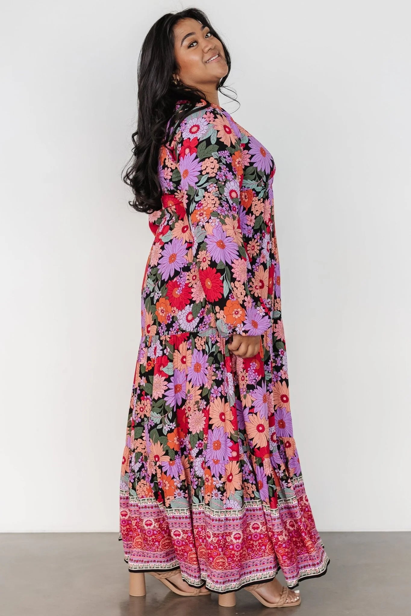 Malena Maxi Dress | Black Multi