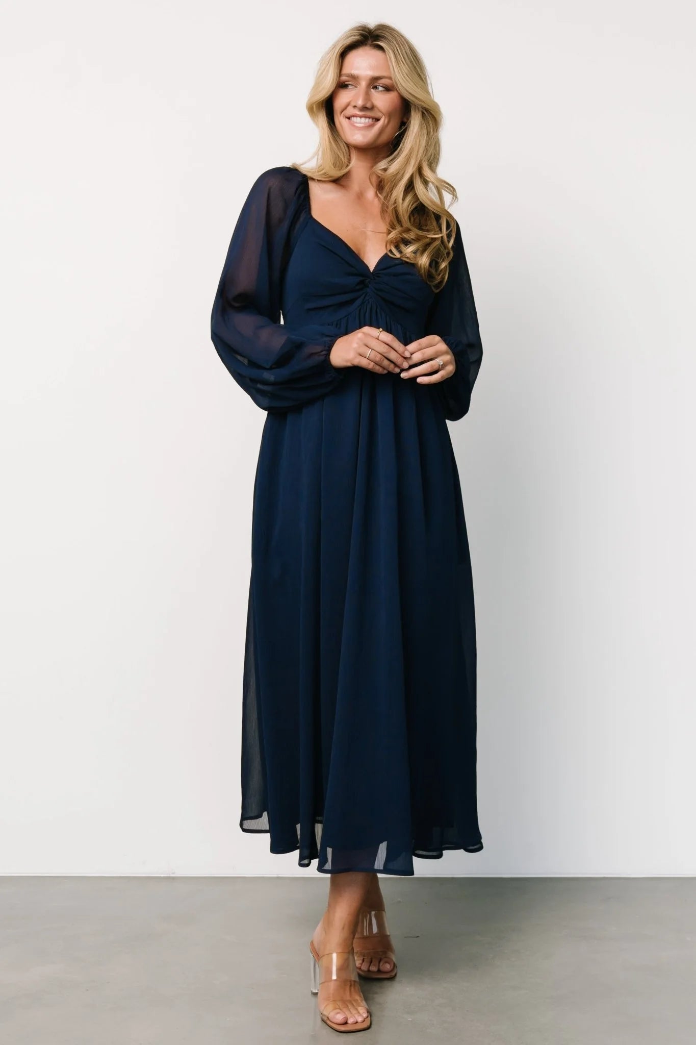 Dione Midi Dress | Navy