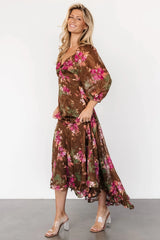 Estefania Maxi Dress | Brown Floral
