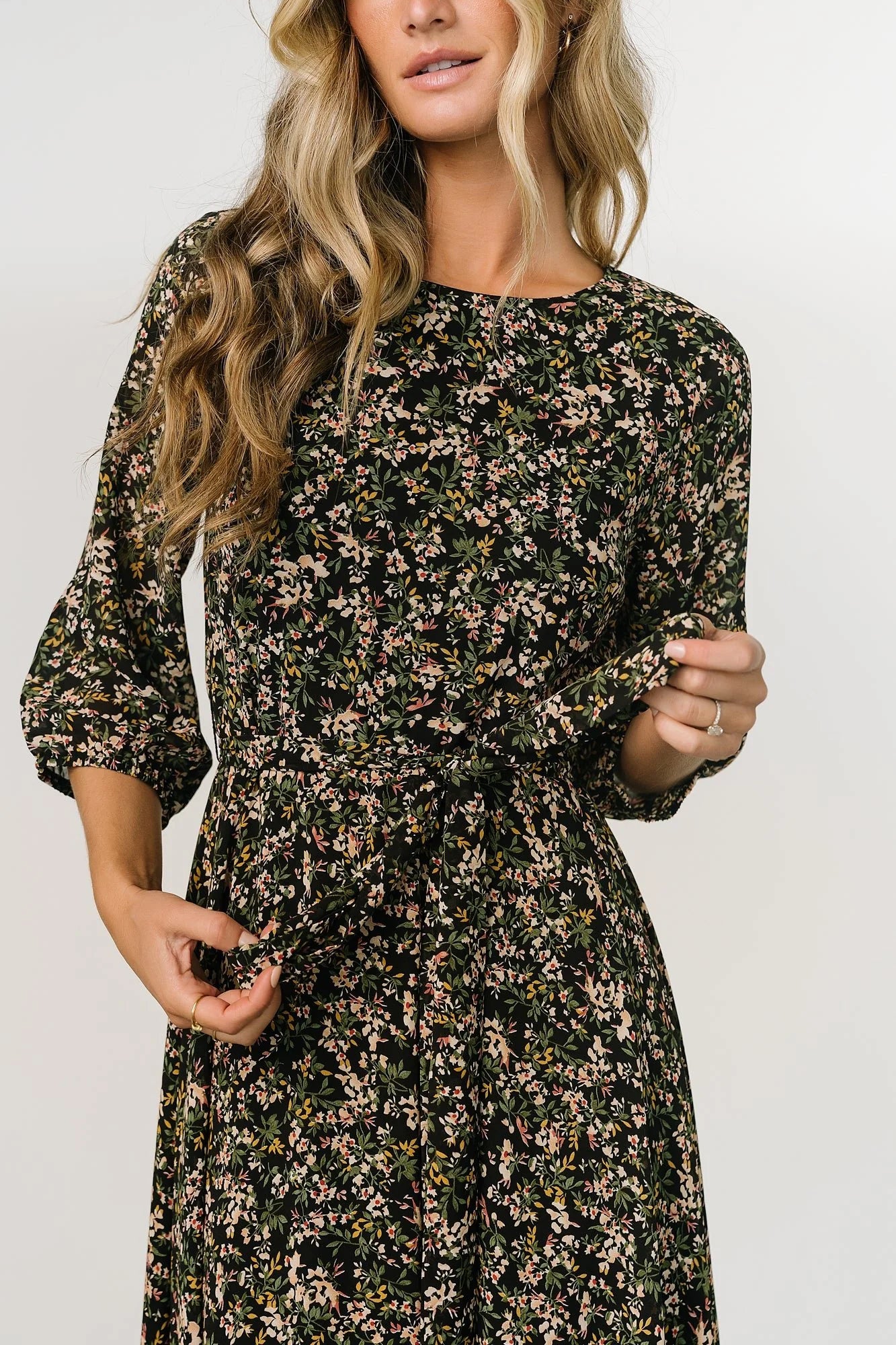 Rebecca Maxi Dress | Black Floral