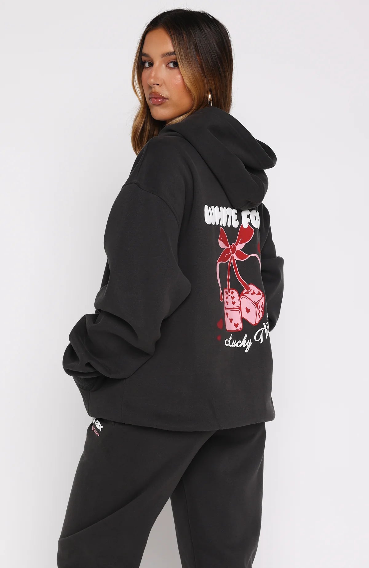 Lucky Thirteen Cheyenne Oversized Hoodie Charcoal
