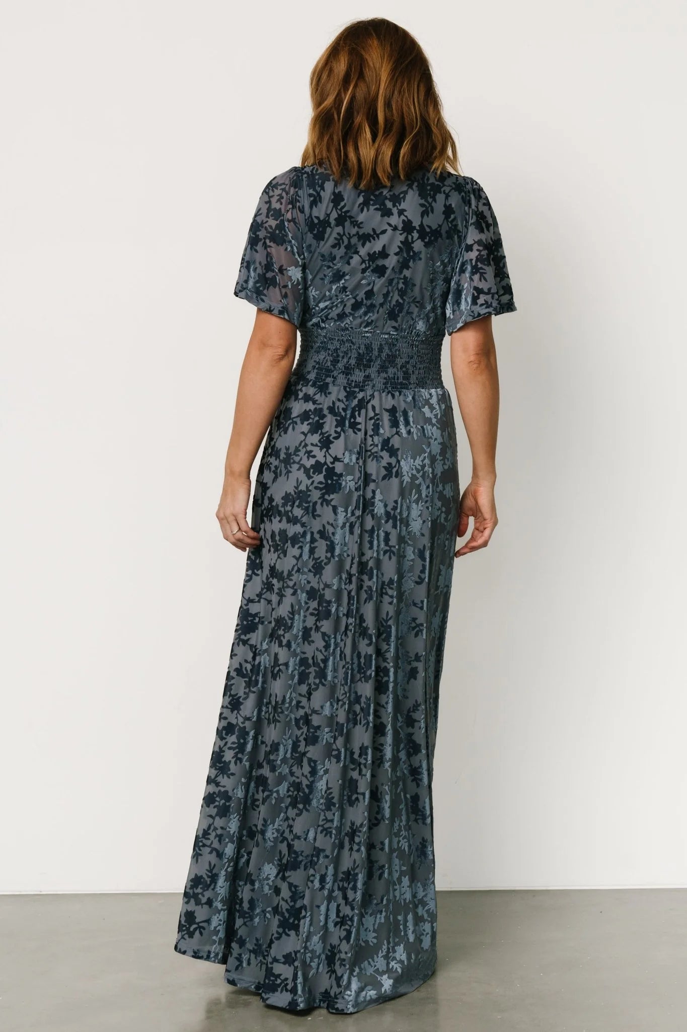 Veronica Velvet Maxi Dress | Whisper Blue