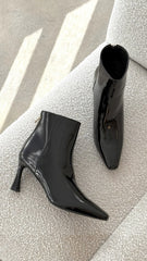 Scotty Boots - Black Crinkle Patent