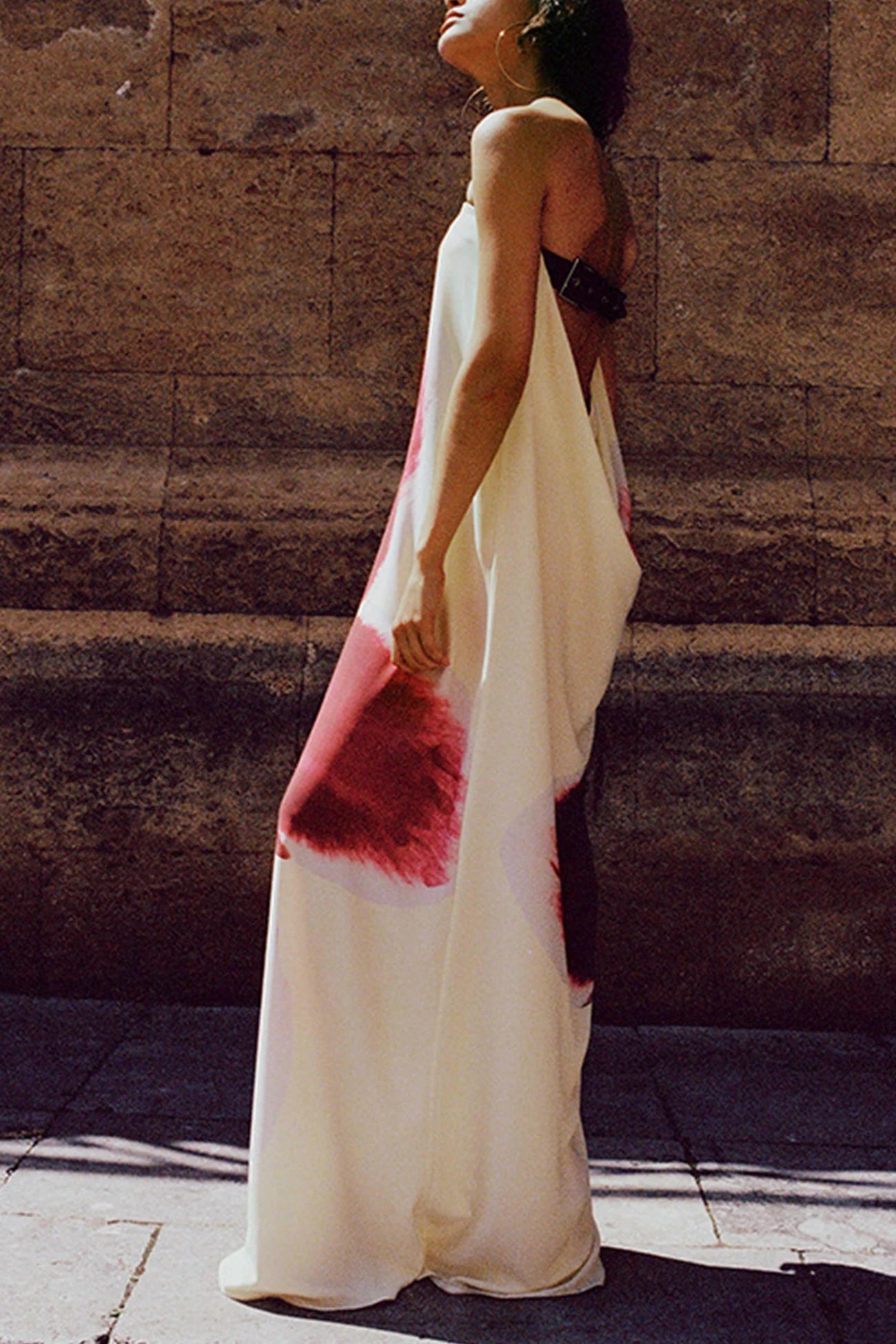 Floral Print Backless Maxi Dress