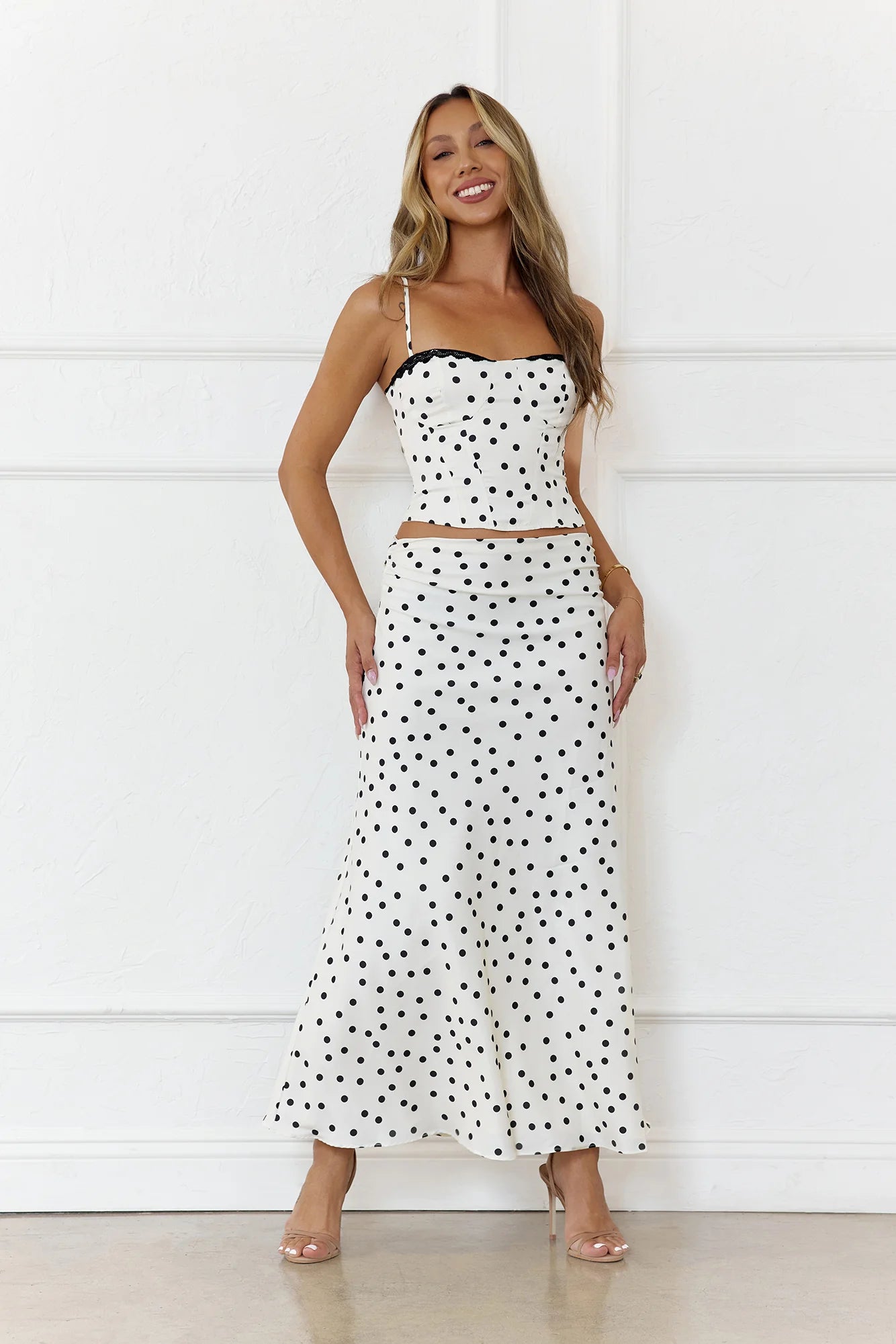 Summer Twilight Polka Dot Set Cream
